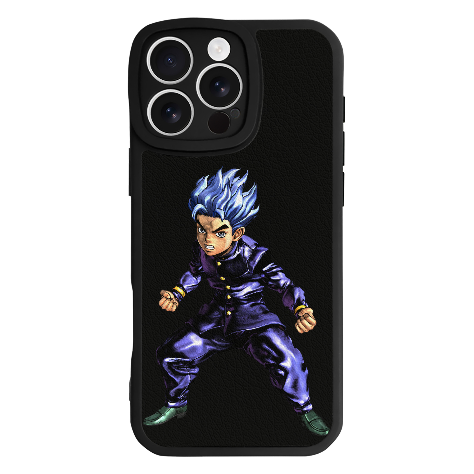 （画像用） ジョジョの奇妙な冒険 広瀨康一 JoJo's Bizarre Adventure Hirose Koichi 【iPhone 16シリーズ対応】シリコンスマホケース（レザー調） 材質：シリコン